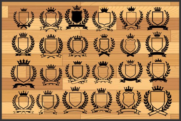 Download Royal Crest &amp; Shield Silhouette Bundle - Bundle Collection