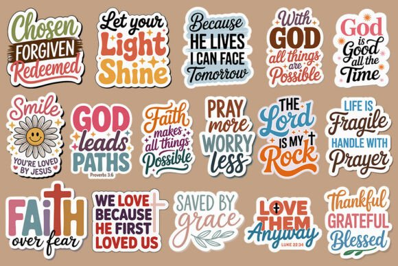 Download Christian Digital Stickers SVG Bundle. - Bundle Collection