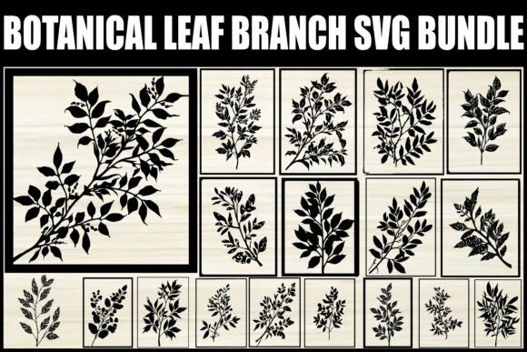 Download Botanical Leaf Branch SVG Bundle - Bundle Collection