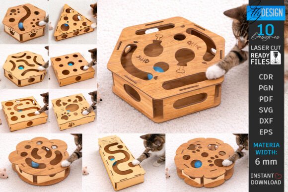 Download Cat Toy Maze Laser Cut Bundle | Pets SVG - Bundle Collection