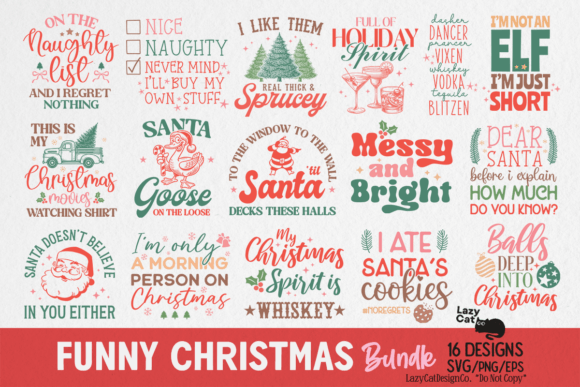 Download Funny Sarcastic Christmas SVG PNG Bundle - Bundle Collection