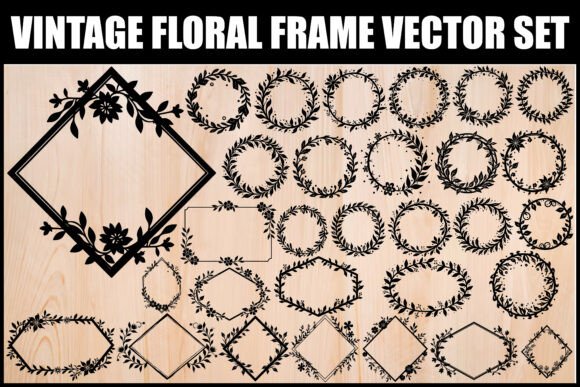 Download Vintage Floral Frame SVG Bundle - Bundle Collection