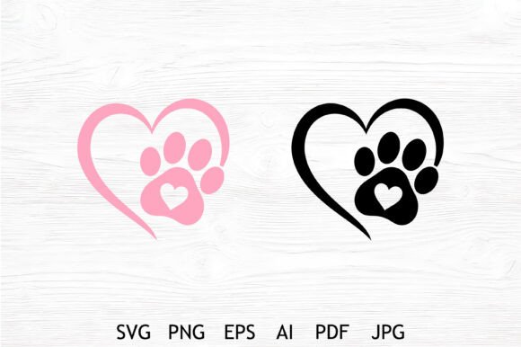 Download Pet Paw Heart SVG Bundle - Bundle Collection
