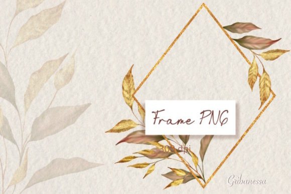 Download Golden Frame PNG | Frame with Leaves - Premium Resources