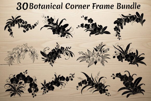 Download 30 Botanical Corner Frame Bundle - Bundle Collection