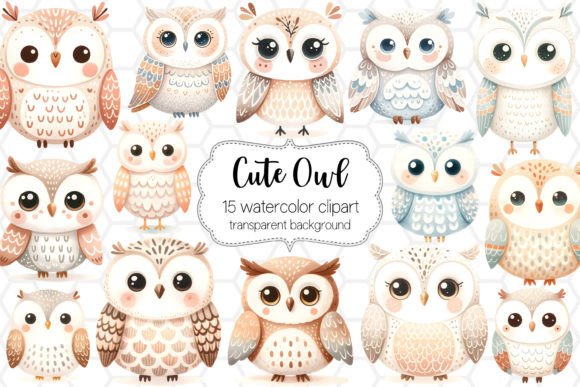 Download Cute Owl Clipart Bundle - PNG Designs - Bundle Collection