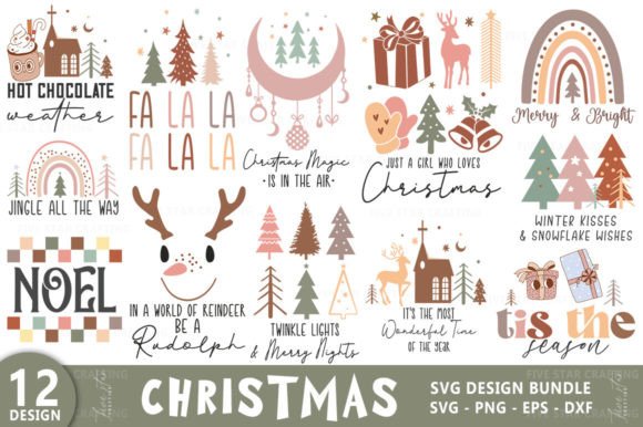 Download Boho Christmas SVG PNG Bundle - Bundle Collection
