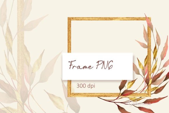 Download Golden Frame PNG | Frame with Leaves - Premium Resources