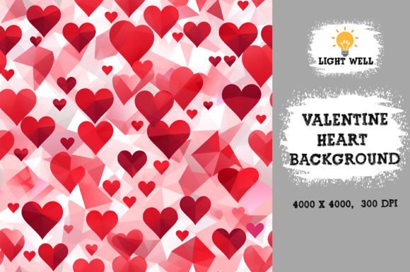 Download Valentine Heart Background Digital Paper - Heart background Collection