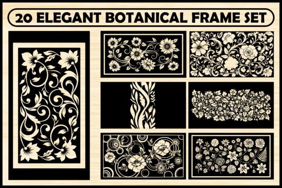 Download 20 Elegant Botanical Frame SVG Bundle - Bundle Collection