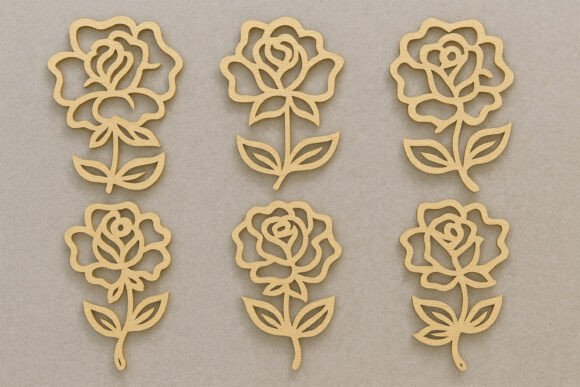 Download Rose Scroll Saw Wall Art SVG Cut File Bundle - Bundle Collection