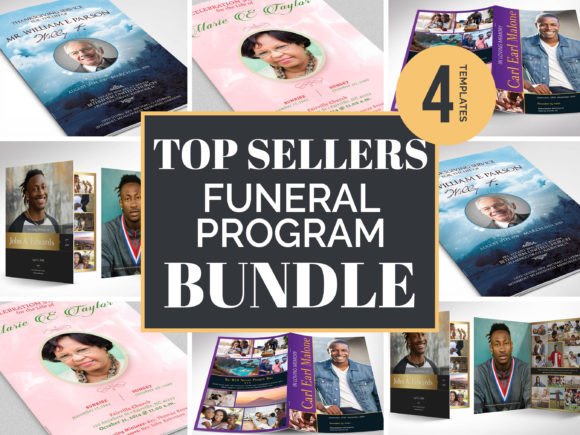 Download Top Sellers Funeral Program Bundle, Word - Funeral Collection
