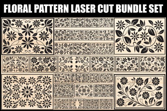 Download Floral Pattern Laser Cut Bundle Set - Bundle Collection