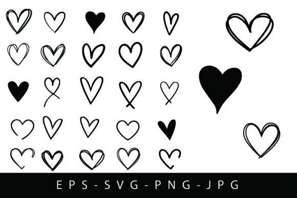 Download Heart SVG Bundle, Heart Doodle Cliparts, - Bundle Collection