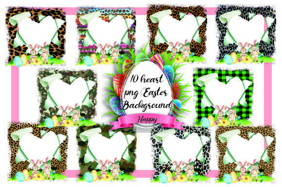Download Easter Day Heart Background Sublimation - Heart background Collection