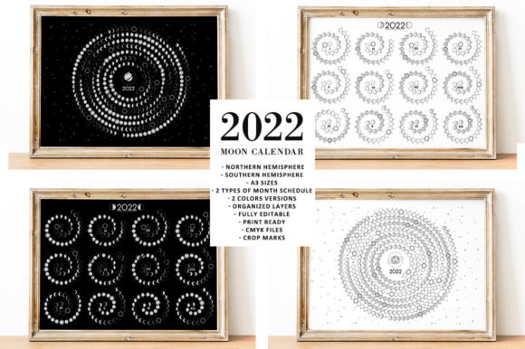 Download Moon Calendar 2022 Spiral - Moon calendar Collection