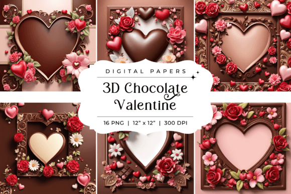 Download 3D Chocolate Valentines Heart Background - Heart background Collection