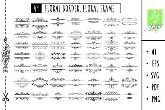 Download Floral Border Svg, Floral Frame Bundle. - Bundle Collection