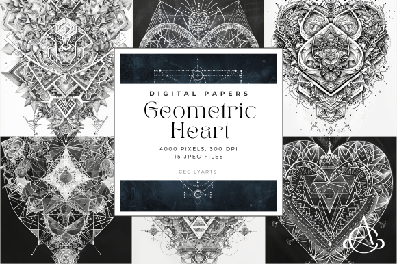 Download Geometric Heart Background - Heart background Collection