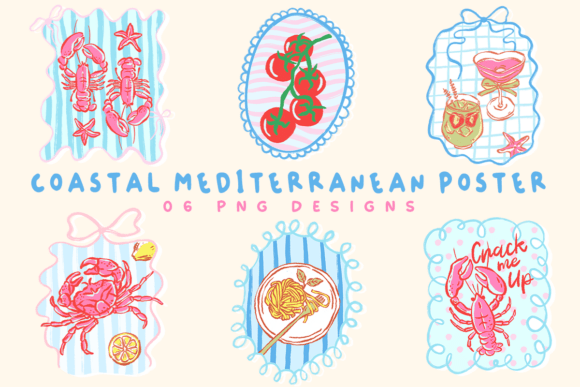 Download Coastal Mediterranean Poster PNG Bundle - Bundle Collection