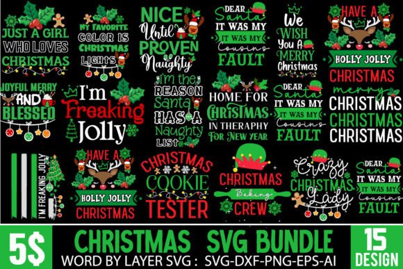 Download Christmas SVG Bundle,Christmas Design - Bundle Collection