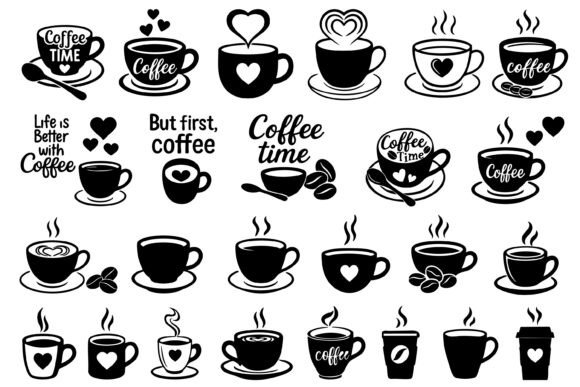 Download Coffee Cup Silhouette SVG Bundle - Bundle Collection