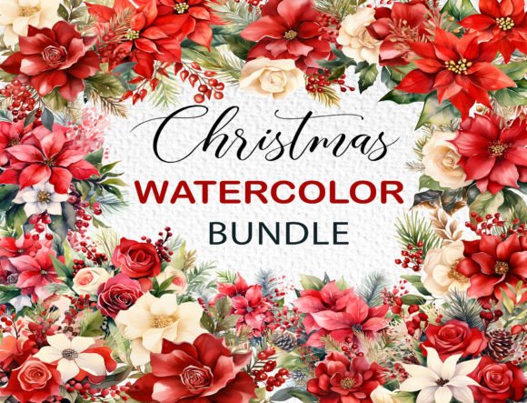 Download Christmas Flowers Clipart Bundle - PNG - Bundle Collection