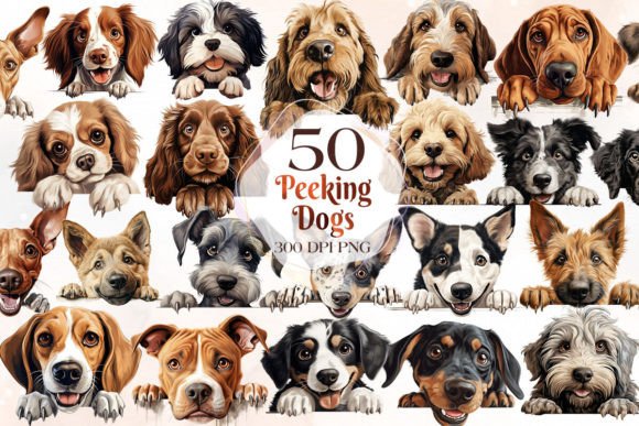 Download Peeking Dog Clipart Bundle Part 4 - Bundle Collection